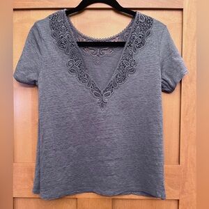 Sézane Mina T-Shirt in Vintage Blue, size Small